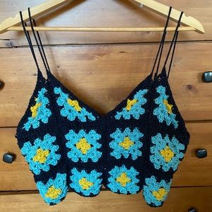 Handmade Crochet Tank-Granny Square